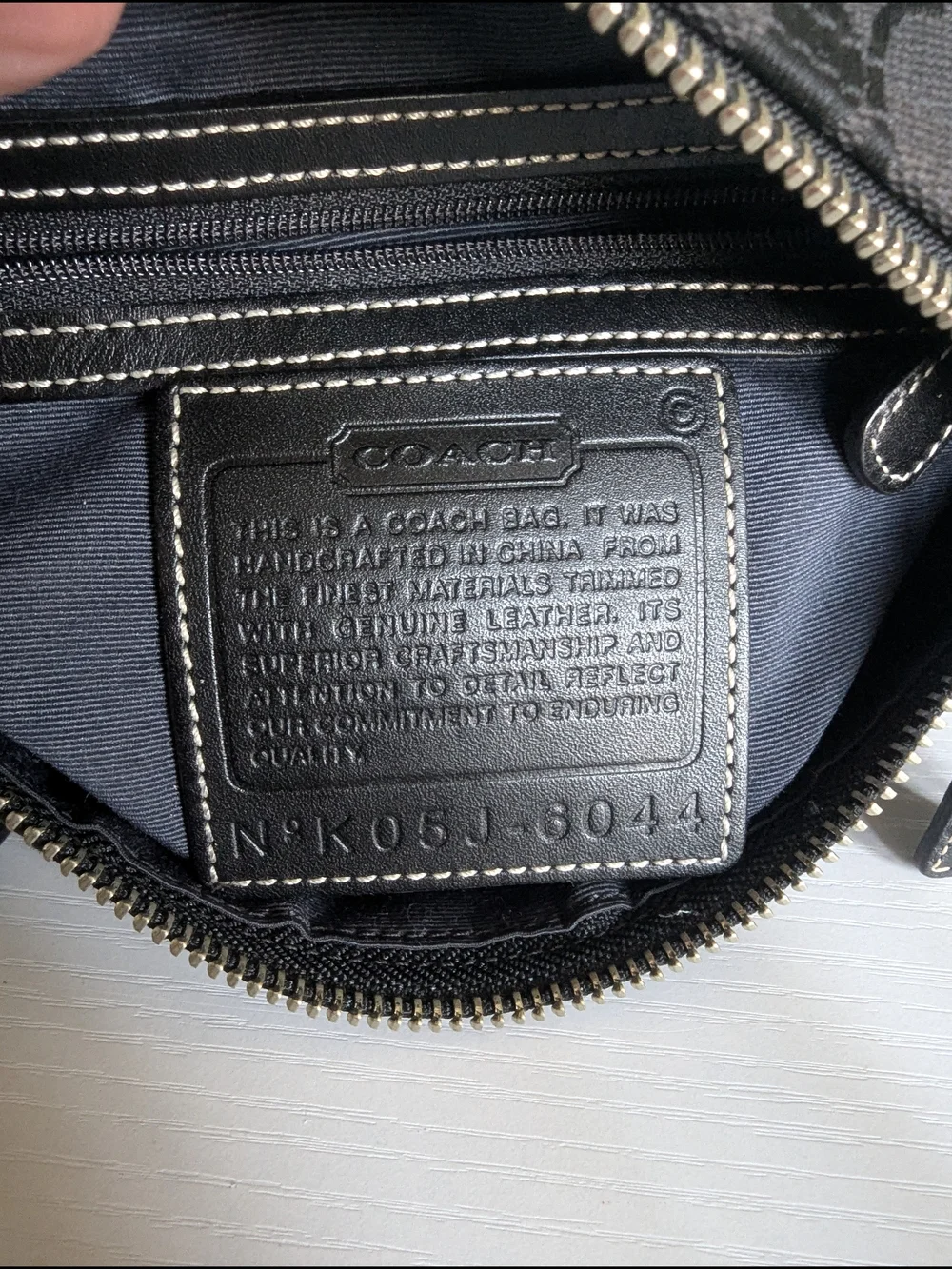 Coach Black Signature Jacquard Shoulder Bag with Charm